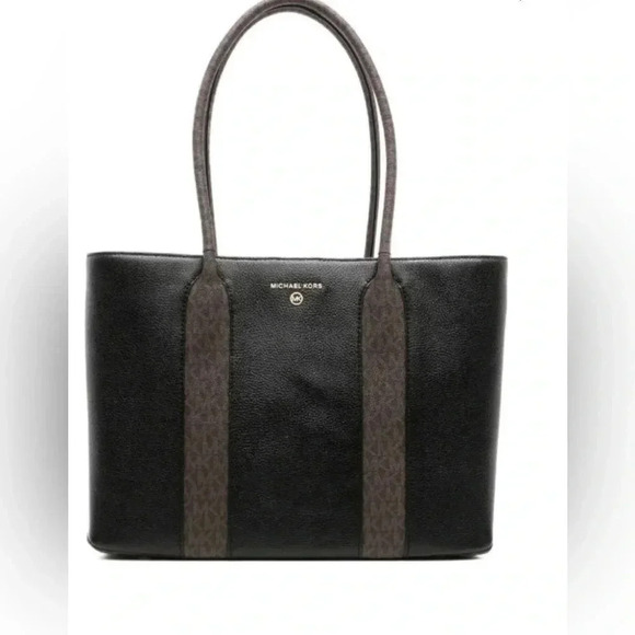 Michael Kors Handbags - Michael Kors Tote Black AUSTIN Large Leather Bag NWT